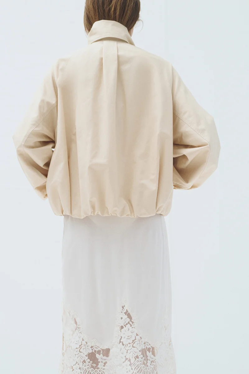 H&M  Scarf-collar linen-blend jacket for Women | Best Price UAE