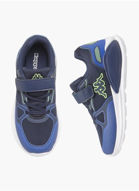 Boys' Logo Print Sports Shoes With Hook And Loop Closure