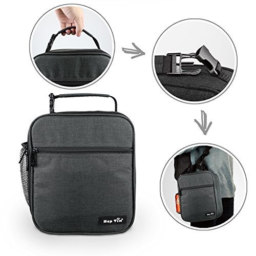 Hap Tim Insulated Lunch Box for Men, Reusable Lunch Bag for Women, Spacious Lunchbox Adult, Dark grey (18654-DG) - Image 3