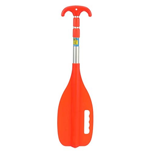 Seachoice Emergency Multi-Purpose Telescoping Boat Hook and Paddle, Orange, 26” to 72” - Image 1