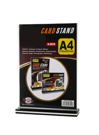 A4 Card stand vertical A4 notice board A4 Quality Stand - pzsku/Z0A3A009DEEDBB96B4553Z/45/1746232304/c1e111d7-da3a-432b-adaa-3d17bc64f46a