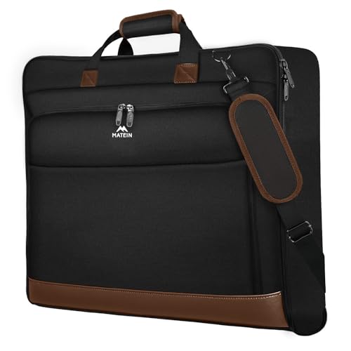 MATEIN Suit Garment Bag for Travel, Large Garment Bags for Hanging Clothes Travel, Foldable Suit Carrier with Shoulder Strap For Business, Premium 2 in 1 Hanging Suitcase Luggage, Black Brown - Image 1