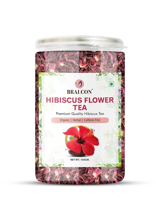 BRALCON Organic Herbal Tea Combo Pack- Hibiscus Flower Tea and Butterfly Pea Flower Tea- 200g(100g x 2 Pack) | Hibiscus Tea Leaves | Blue Pea Tea| Reduce Stress, Improve Digestion - Image 3