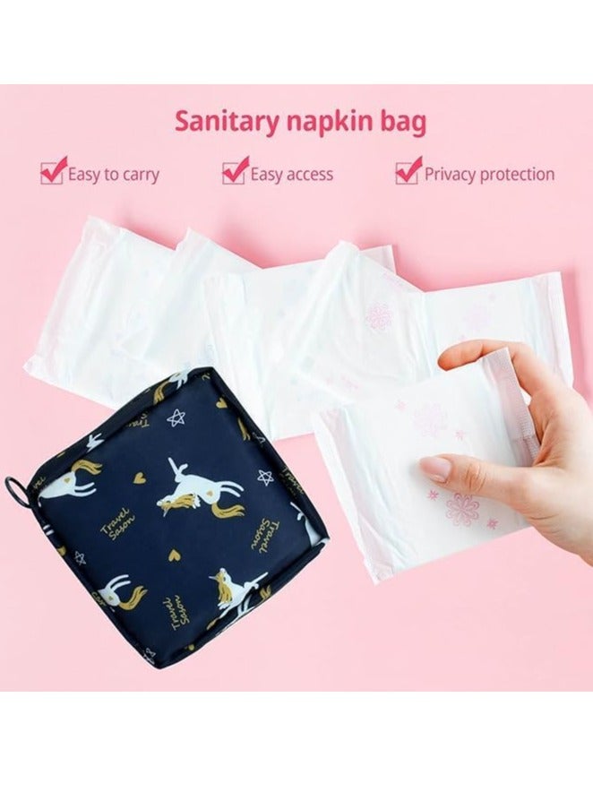 Spaceshoop Feminine Hygiene Storage Pouch, Small Travel Organizer Bag Assorted Shape (Multicolor) - Image 5
