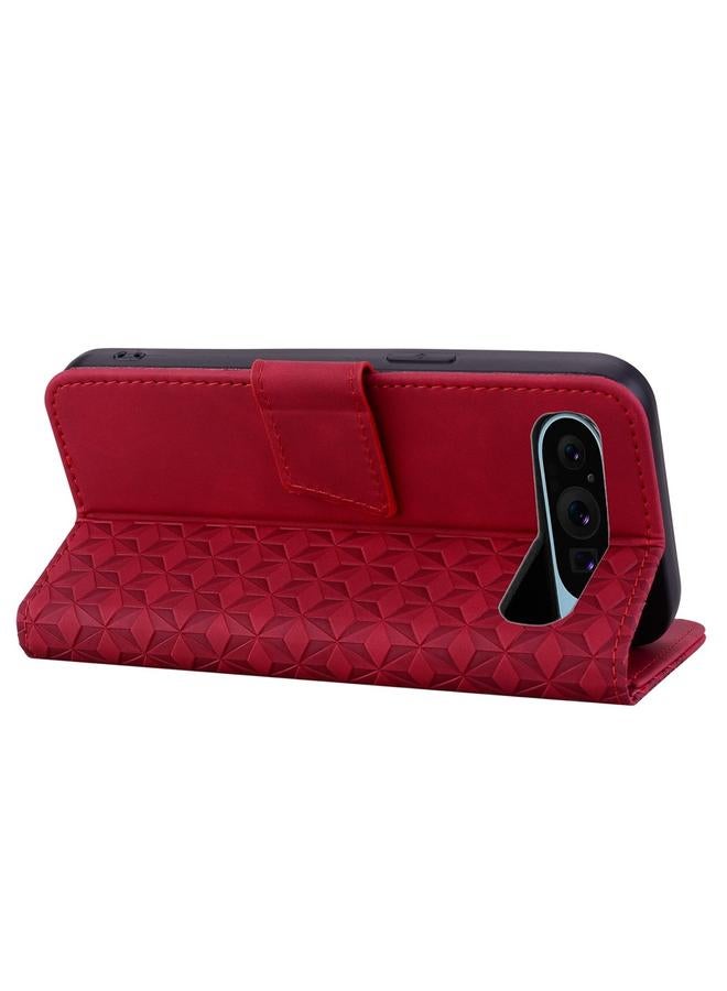 S-TOP Case For Google Pixel 9 Pro Business Diamond Buckle Leather Phone Case with Lanyard - Image 5