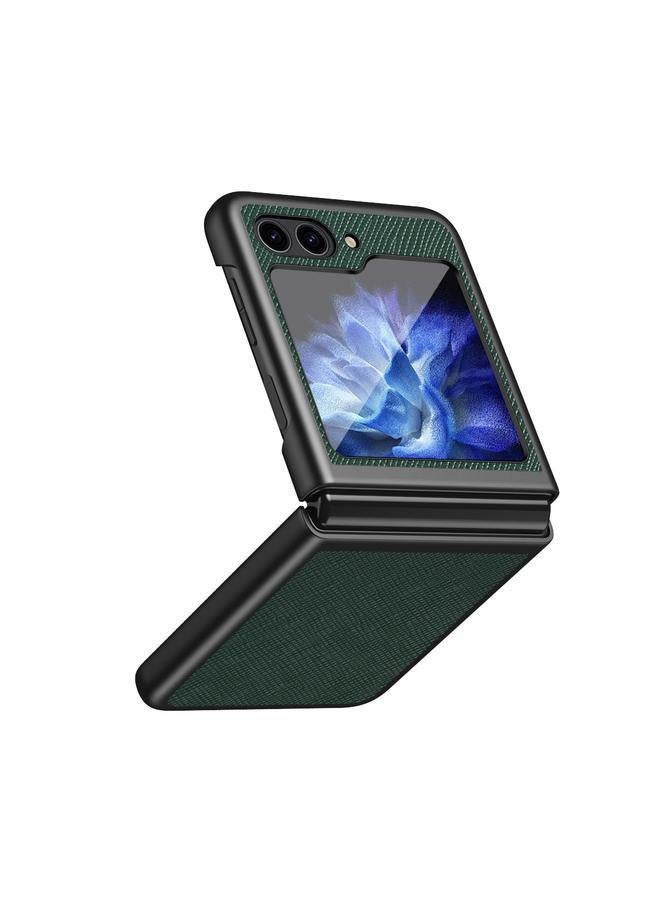 S-TOP Case For Samsung Galaxy Z Flip5 Cross Texture All Inclusive Shockproof Protective Phone Case - Image 1
