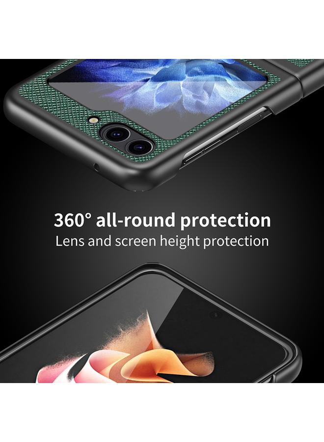 S-TOP Case For Samsung Galaxy Z Flip5 Cross Texture All Inclusive Shockproof Protective Phone Case - Image 4