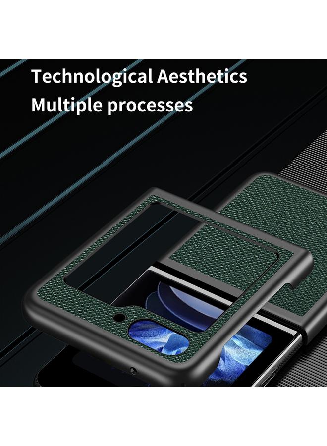 S-TOP Case For Samsung Galaxy Z Flip5 Cross Texture All Inclusive Shockproof Protective Phone Case - Image 5