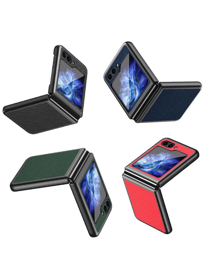 S-TOP Case For Samsung Galaxy Z Flip5 Cross Texture All Inclusive Shockproof Protective Phone Case - Image 2