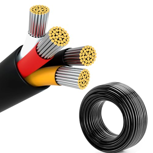 striveday 26 Gauge Wire, 4-Conductor Electrical Wire. 26 AWG Stranded Flexible PVC Tinned Copper 26/4 Cord Extension Cable is Used for LED Lamp Lighting, Automotive, Speaker, Audio, Power, etc. (33FT - 10M). - Image 1