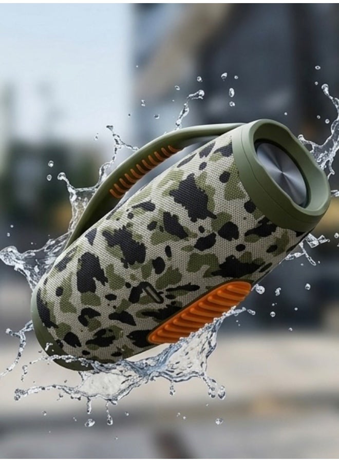 مكبر صوت بلوتوث محمول V5.2 بنمط تمويهي - مع باور بانك مدمج 4000 مللي أمبير ومنفذ USB مزدوج للشحن - Image 2