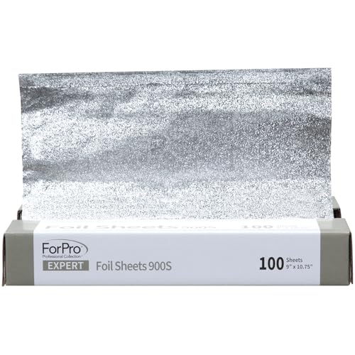 ForPro Professional Collection ForPro Expert Embossed Foil Sheets 900S Aluminum Hair Foils for Color Application and Highlighting Services Food Safe PopUp Dispenser 9 W x 1075 L 100Count - Image 1