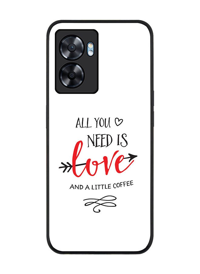 Stylizedd Rugged Black edge case for Oppo A57 Slim fit Soft Case Flexible Rubber Edges Anti Drop TPU Gel Thin Cover - All You Need Is A Little Love - Image 1