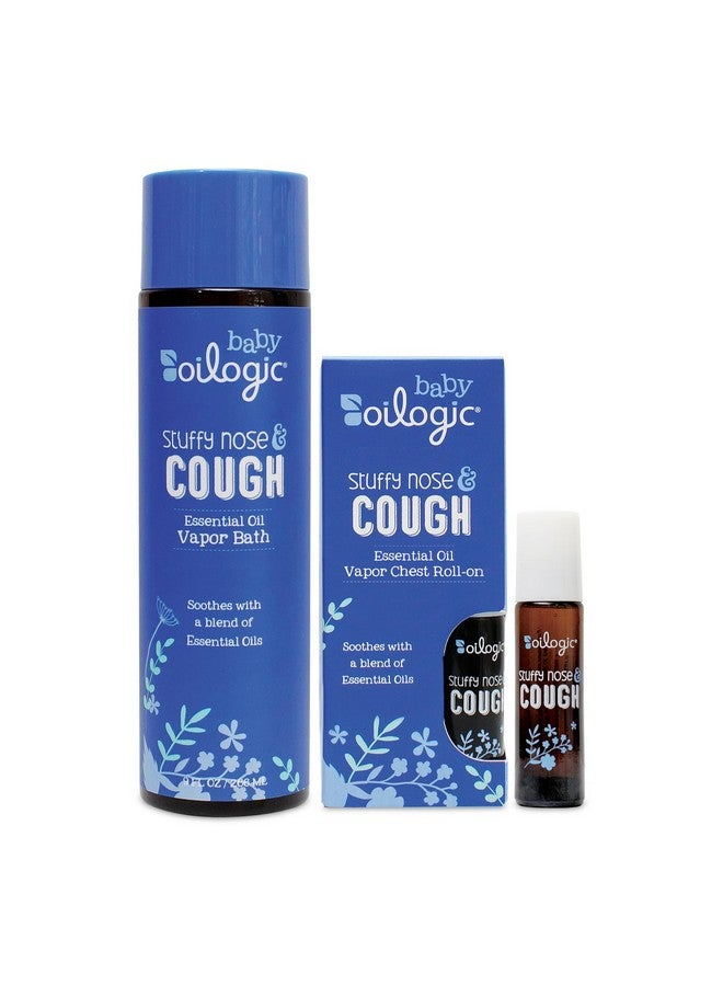 Oilogic Baby Bath Essentials - Stuffy Nose & Cough Bundle - Vapor Bath And Roll-On Essential Oil Blend For Babies & Toddlers - Image 1