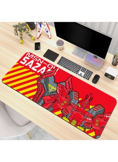 Gundam Mecha Style Anime Game Super Large Mouse Pad Thickened Personality Keyboard Pad Laptop Computer Office Desk Mat-Color:800x 300x 4mm Edge Lock-Pattern:Up To [22-16]]