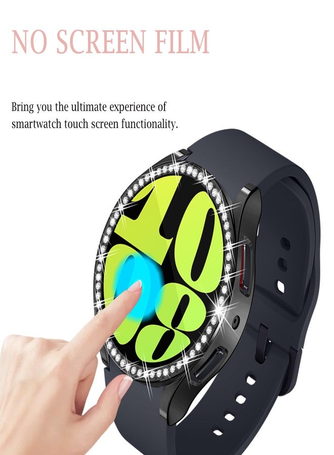 RICHONE [6-Pack] RICHONE Bling Case for Galaxy Watch 6 40mm [NO Screen Protector], Hard PC Sparking Rhinestones Frame Cover, Samsung Watch 6 Protective Cases 40MM Accessories for Women Men (6 Pcs) - Image 4