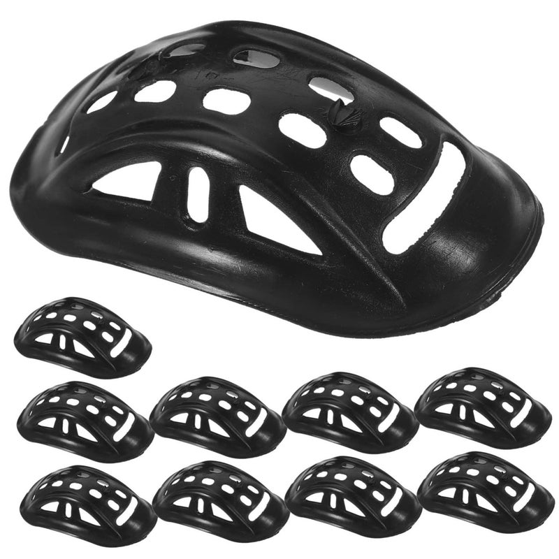 10Pcs Helmet Chin Rest Rubber Pads Black Size 8.00X5.00X2.00CM For Sports - Image 2