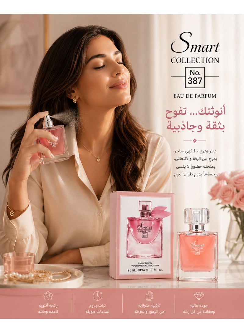 سمارت كولكشن رقم 387 ماء عطر للنساء، 25 مل - عطر زهري يدوم طويلاً - Image 2