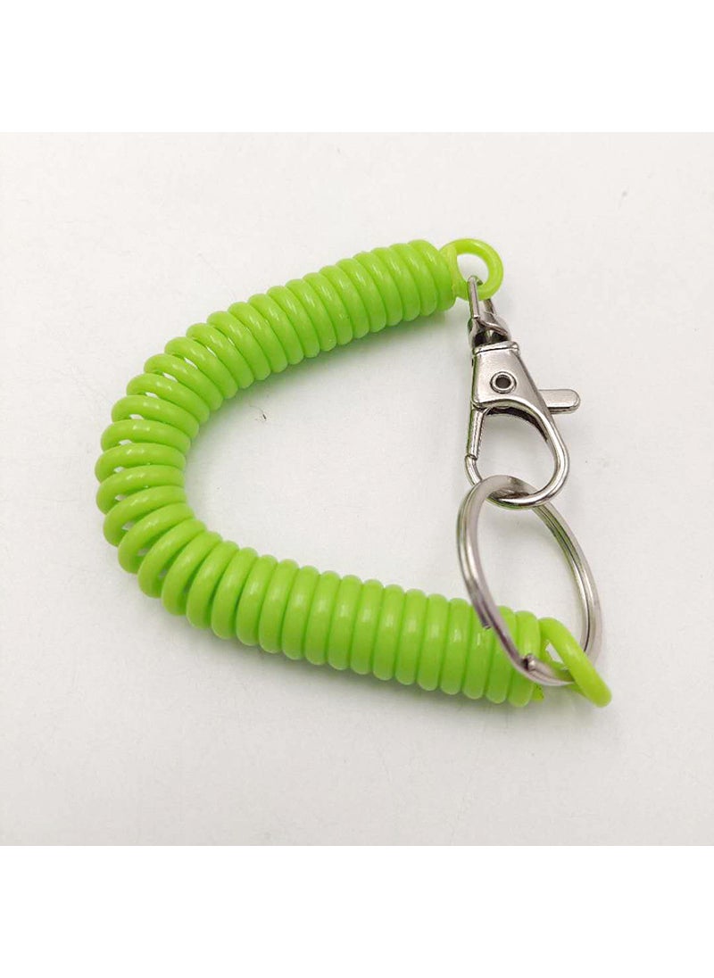 Colorful Elastic Spring Keychain for Keys  PhoneGrass Green Grass Green