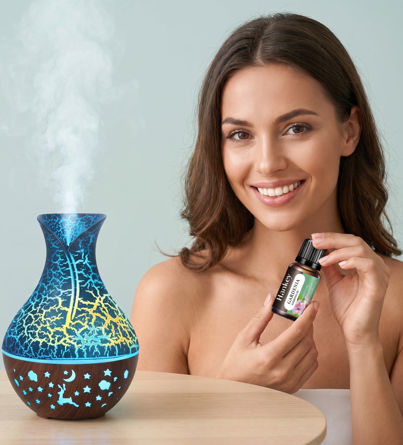 Vase-Shaped Mini USB Humidifier with 10ml Gardiana Essential Oil & Wood Grain - 100ml - Image 3