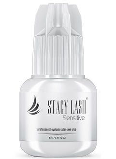 Stacy Lash Sensitive Eyelash Extension Glue Stacy Lash 0.17fl.oz/5ml / 5-6 Sec Drying time/Retention – 4-5 Weeks/Black Adhesive/Professional Supplies  - Image 1
