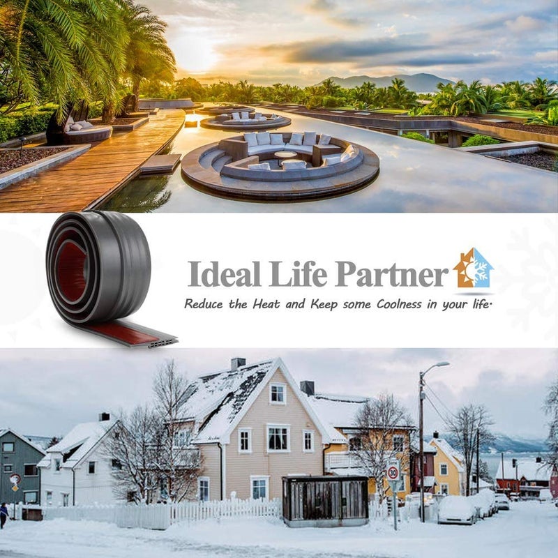 Sysmie [New Upgrade] Huge Gap Door Draft Stopper, 3-2/5"W Widened Door Sweep for Interior and Exterior Doors - Guard Against Drafts, Dust, Noise and Unwanted Animals (3-2/5"W x 39" L, Gray)â€¦ - Image 3