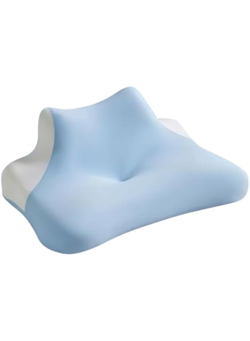 Arabest Stomach Sleeping Pillow - Bed Cushion for Reading and Rest with Cotton Polyester Blend | Pregnancy Pillow for Relaxation Recovery Daily Comfort, Sea Blue Blue Temperament Gre - Image 1