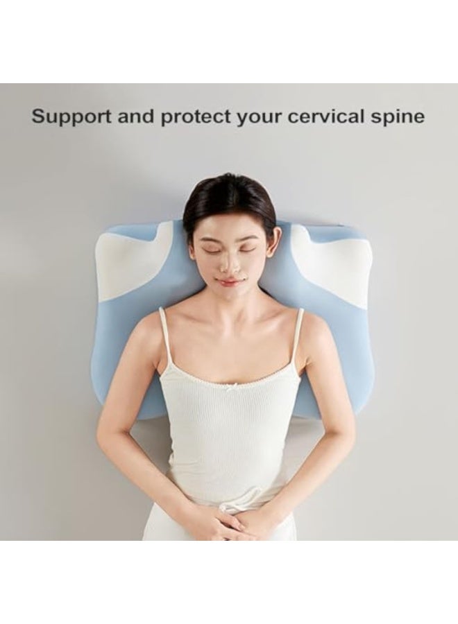 Arabest Stomach Sleeping Pillow - Bed Cushion for Reading and Rest with Cotton Polyester Blend | Pregnancy Pillow for Relaxation Recovery Daily Comfort, Sea Blue Blue Temperament Gre - Image 5
