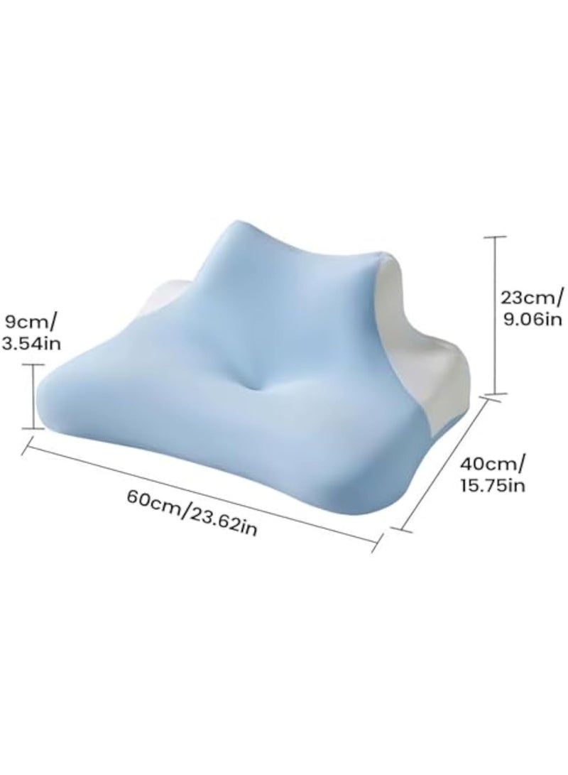 Arabest Stomach Sleeping Pillow - Bed Cushion for Reading and Rest with Cotton Polyester Blend | Pregnancy Pillow for Relaxation Recovery Daily Comfort, Sea Blue Blue Temperament Gre - Image 2
