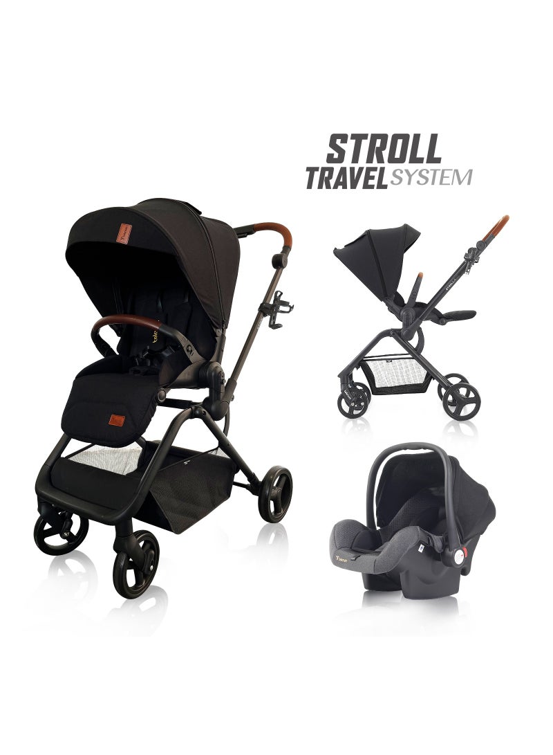 TEKNUM Stroll - 1 Travel System With Teknum Stroll, 0 - 4 Years, Upto 22Kg - Black - Image 1