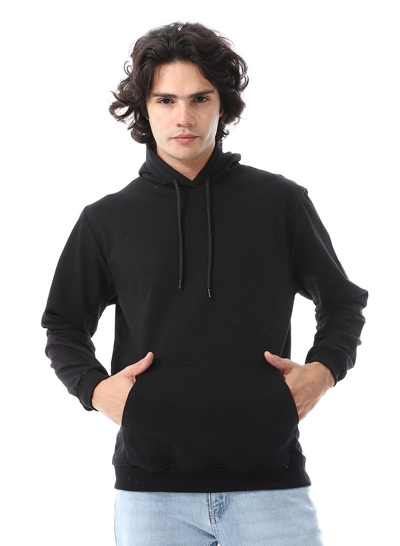 Andora Black Long Sleeves Fleeced Hoodie_Black - Image 1