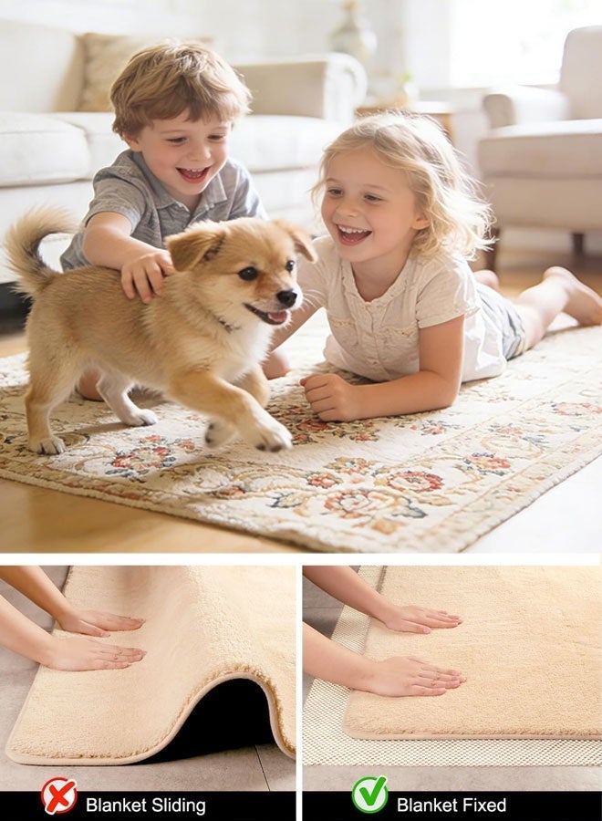 HOOTO Non-Slip Carpet Mat Non-Slip Carpet Holder 2x3 Feet Extra Thick Mat Non-Slip Carpet Mat for Hardwood Surface Floors Keeps Carpets Secure and in Place (61x 91cm) - Image 3