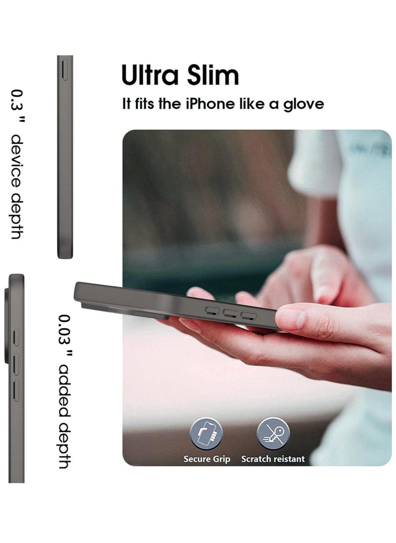 iPhone 16 Pro Gray Case – Ultra-Thin Matte Cover with Upgraded Camera Lens and Screen Protectors, Soft Touch Anti-Scratch Shockproof Design - Image 2