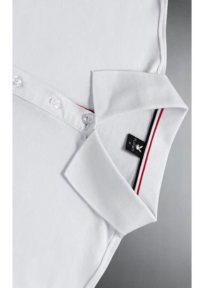 PLAYBOY Trendy Men's Business Casual Short Sleeved Polo Shirt  - Image 2