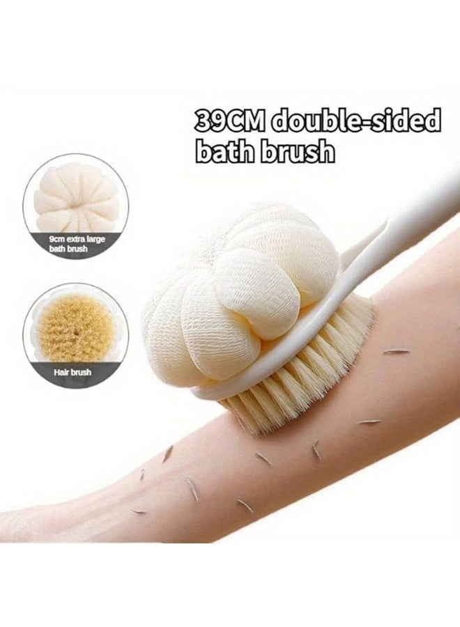 YONIMI Body Back Scrubber Body Cleaner Exfoliating Scrubbers, Bath Massage Cleaning Brush With Long Handle, Double Sided Bath Brush - Image 2