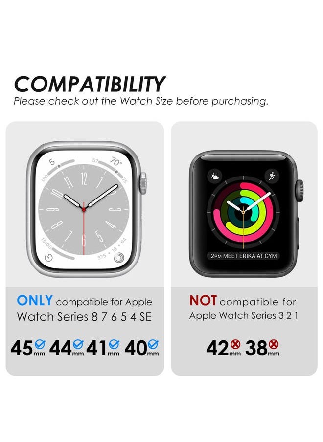 Kades - Four-Leaf Clover Band for Apple Watch Band 40mm with Full Diamond Protective Case Built-in Tempered Glass Screen Protector for Apple Watch Series SE 6 5 4 for Women(40mm, Gold/Iridescent) - Image 1
