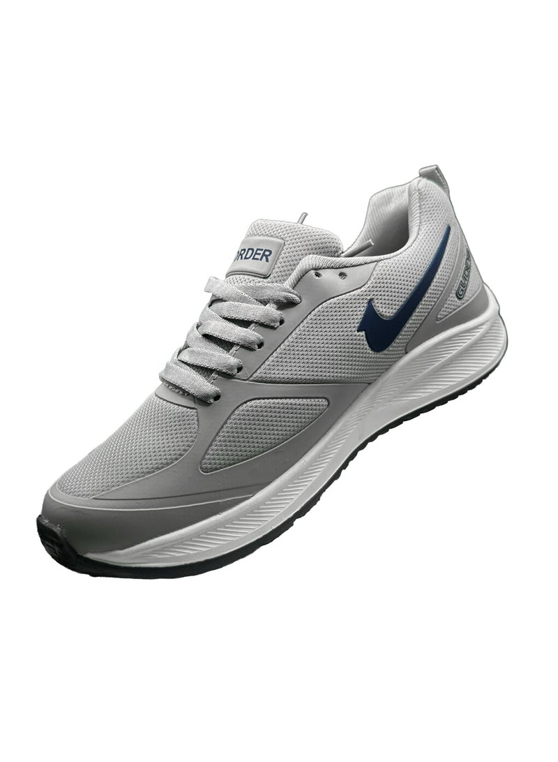 ORDER Midnight 1 Men's Lightweight Running & Walking Shoes - Light Grey