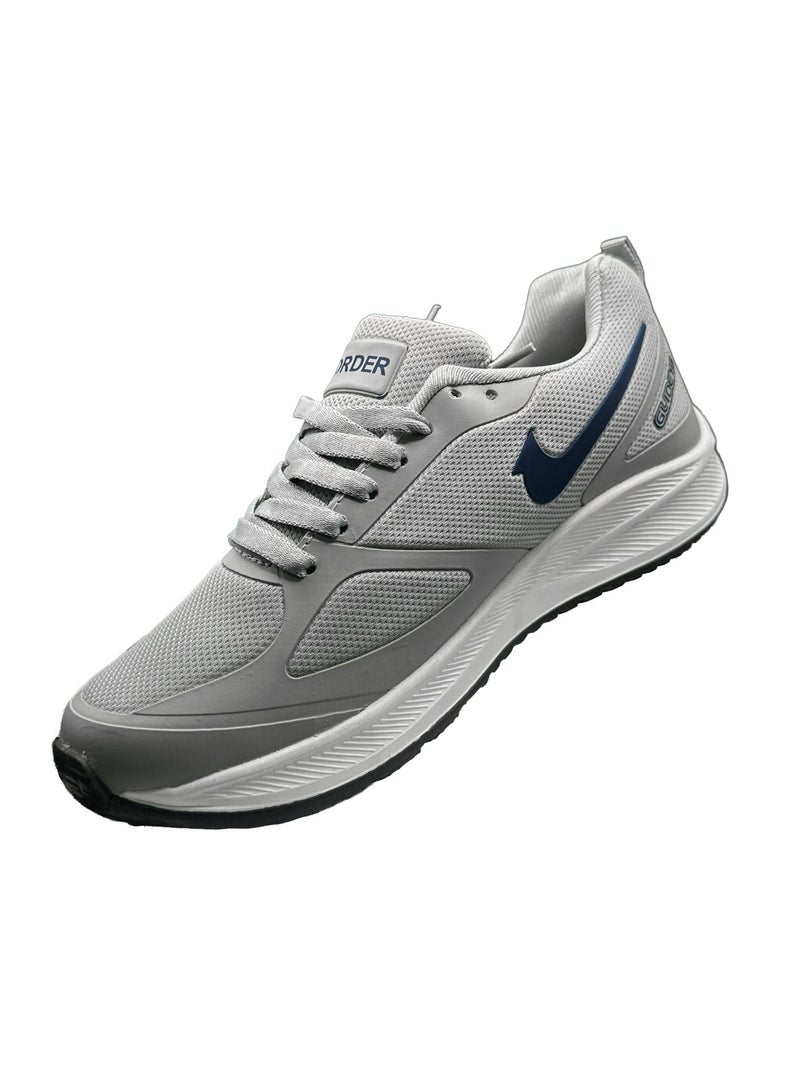 ORDER Midnight 1 Men's Lightweight Running & Walking Shoes -(OD-SJ-205) Light Grey - Image 2