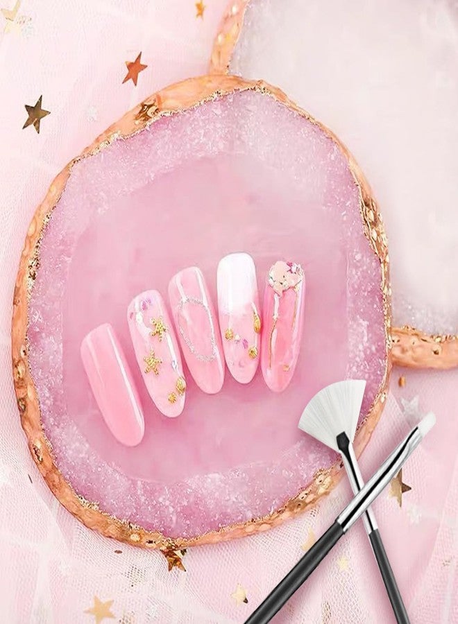 HomTop Nail Art Tools 22-piece Set, Resin Nail Art Palette, 2-way Acrylic Silicone Engraving Pen Dotting Pen Tools Nail Art Kit for Nail Art DIY Home Salon Makeup Display Board, pink - Image 3