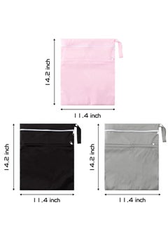 Y&D Waterproof wet bag cloth diaper dry reusable Stroller Travel Beach Swimming Pool day care dirty baby supplies Yoga Fitness 3 pieces  - Image 5