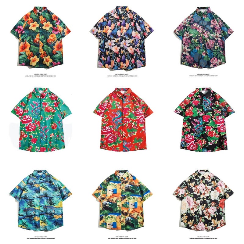 Dai Clothing Ethnic Style Northeast Big Flower Short-Sleeved Shirt Half-Sleeved Beach Internet Celebrator Hawaii Hainan Sanya - Image 2
