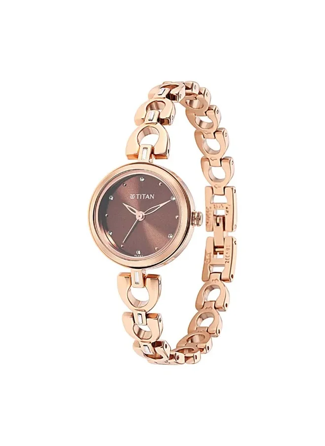 TITAN Titan Lagan Brown Dial Analog Watch for Women