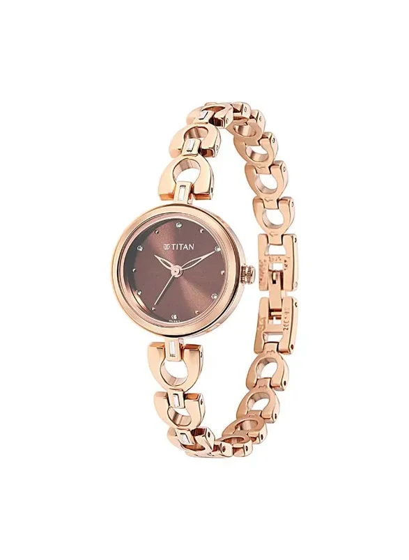 TITAN Titan Lagan Brown Dial Analog Watch for Women