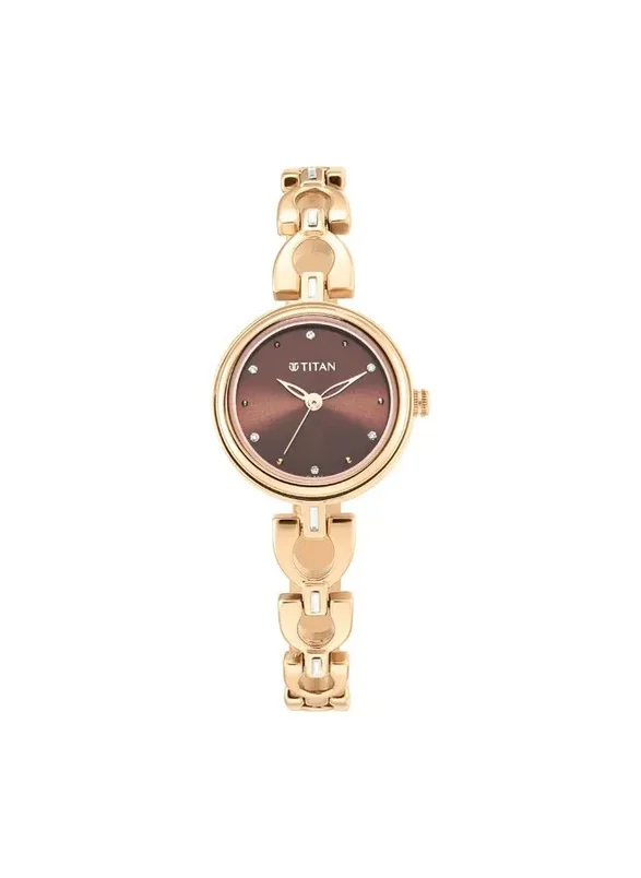 TITAN Titan Lagan Brown Dial Analog Watch for Women