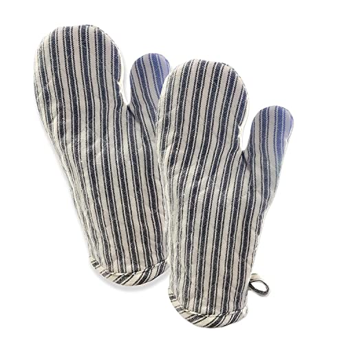 zebaya Mitt Gloves for Cooking. Baking Essential Pure Cotton Padded Heat Proof Microwave Baking Oven Mitt Gloves, Non Slip, Set of 2 (Multicolor (d) - Image 1