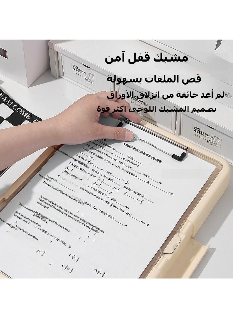 مجلد امتحان متعدد الوظائف مع منظم ملفات مشبك مناسب لتخزين ملفات العمل المكتبي للطلاب ومجلد أوراق الاختبار - Image 3