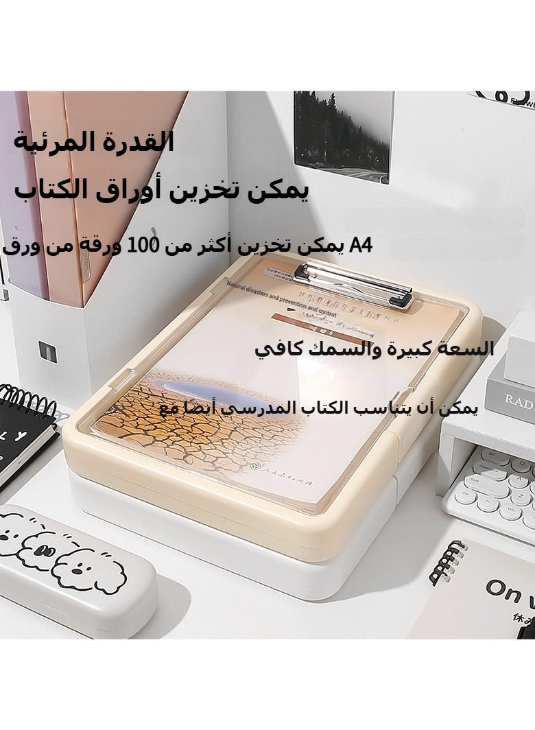 مجلد امتحان متعدد الوظائف مع منظم ملفات مشبك مناسب لتخزين ملفات العمل المكتبي للطلاب ومجلد أوراق الاختبار - Image 4