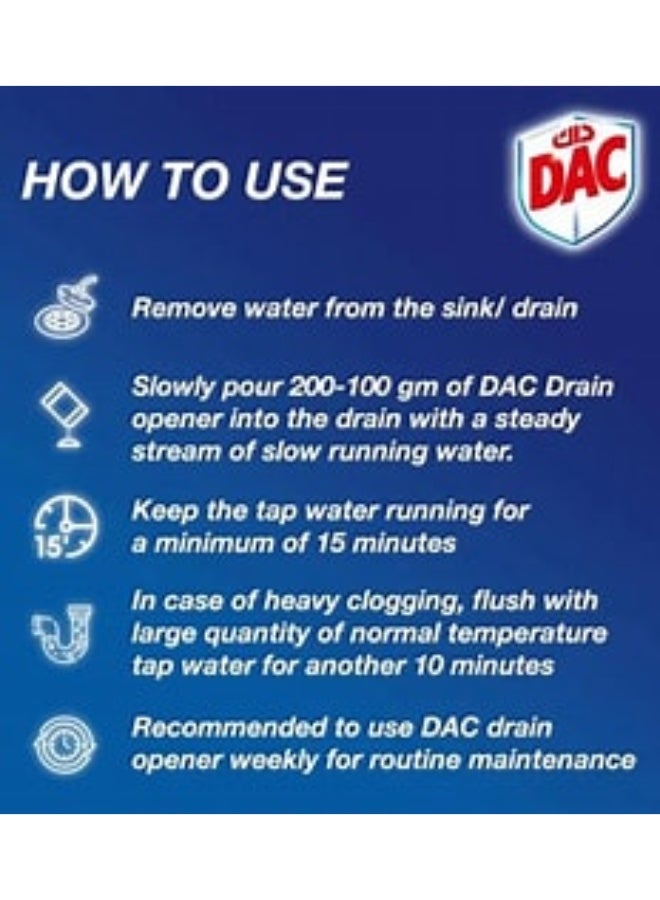 DAC Drain Cleaner 1kg Pack of 12 – Powerful Pipe & Sink Cleaning Solution - Image 5