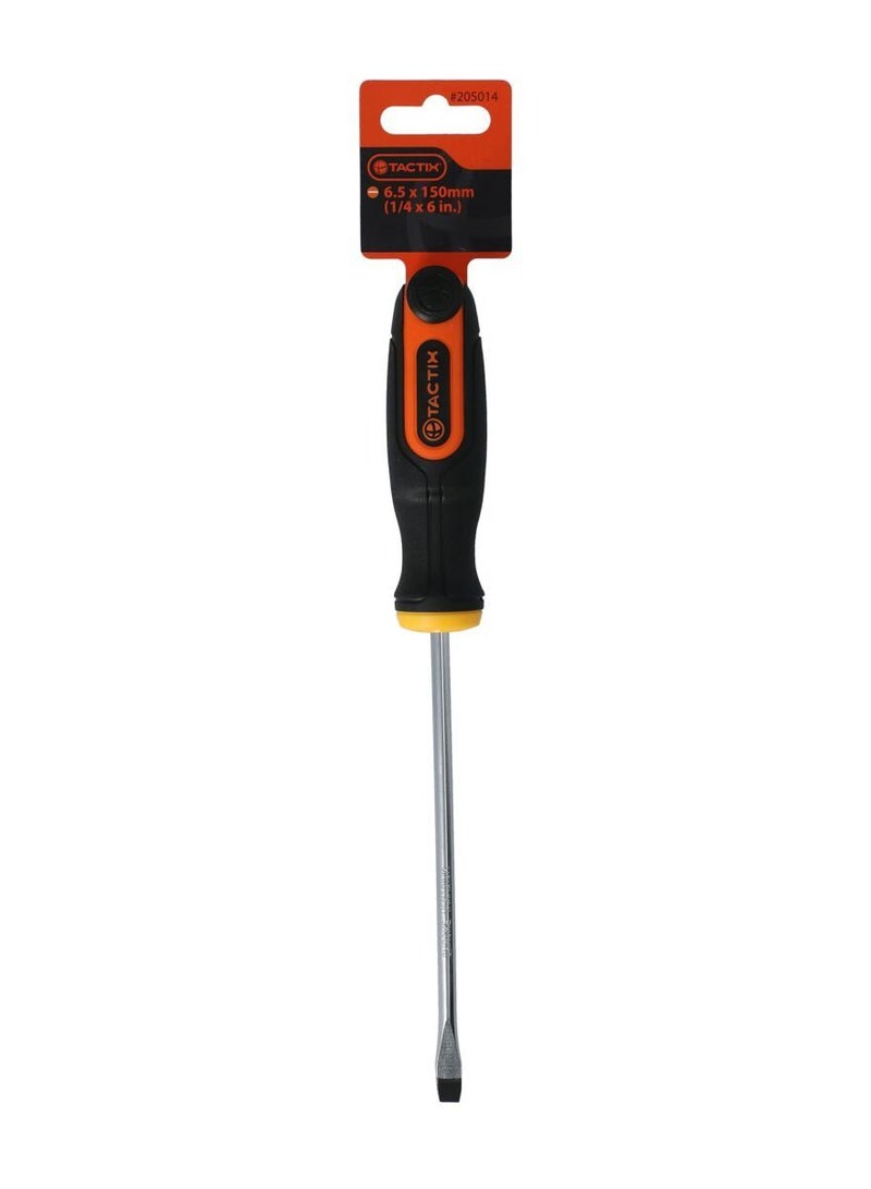 Tactix مفك براغي مسطح 6.5 × 150 مم 1/4 × 6 إنش 
