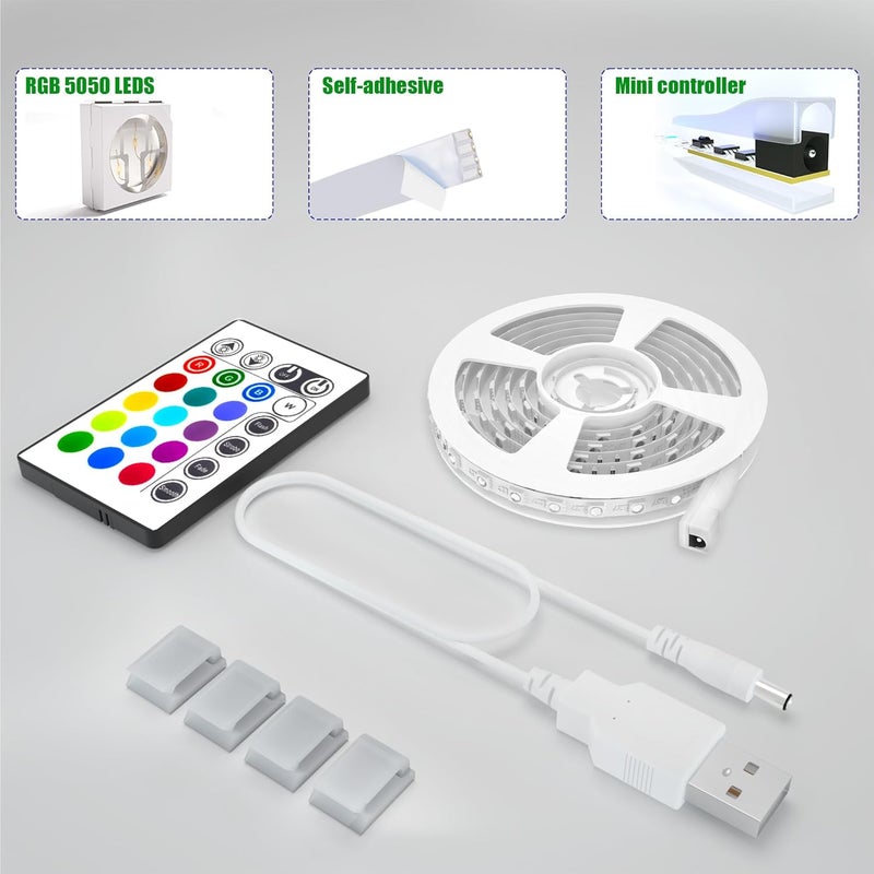 maylit Tv Led Backlight, 16.4ft Led Strip Lights for 75-85in Tv, Tv Lights kit with Remote, RGB Bias Lighting for Room Decor - Image 2